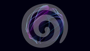 Abstract twisted, cosmic wormhole. Technology background. Data network. 3D rendering