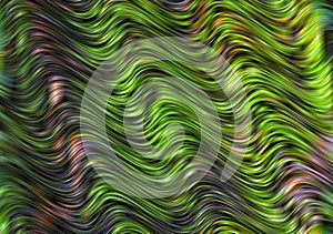 abstract twisted tunnel of green way