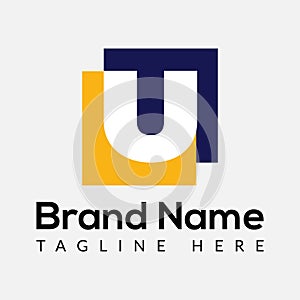 Abstract U letter modern initial lettermarks logo
