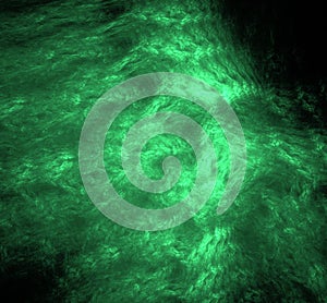 Abstract ufo green fractal background. Fantasy fractal texture. Digital art. 3D rendering. Computer generated image