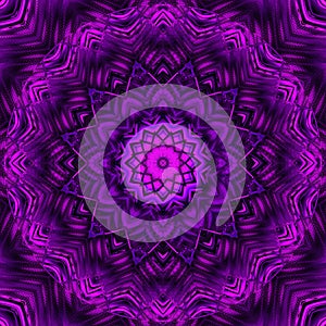 Abstract ultraviolet beautiful mandala design