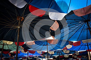 Abstract under big umbrella