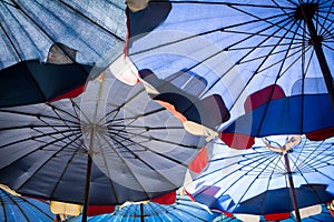 Abstract under big umbrella