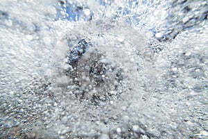 Abstract underwater bokeh sea foam bubbles texture