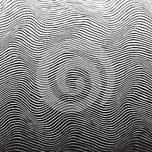 Abstract uneven wavy line gradient background