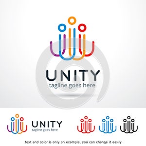 Abstract Unity People Logo Template Design Vector