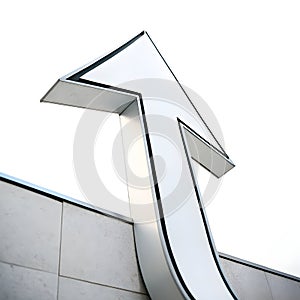 Abstract up arrow icon photo