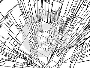 Abstract Urban City Building Vector 109