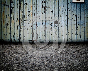 Abstract urban gray street art and brick wall texture with autumn overlay grunge vintage effect panoramic