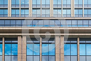 Abstract urban or technology background featuring detail of modern tall office buildings