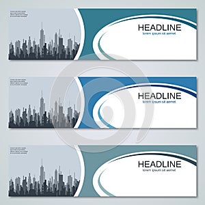 Abstract urbanistic banners templates