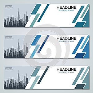 Abstract urbanistic banners templates