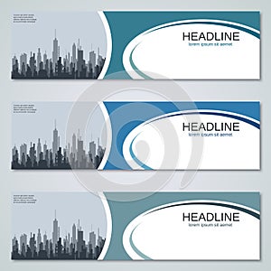 Abstract urbanistic banners templates photo