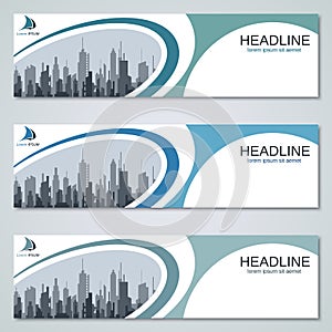 Abstract urbanistic banners templates photo