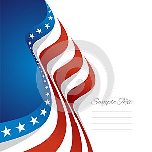 Abstract USA Abstract US flag left cover blue background vector