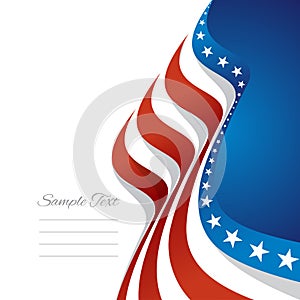 Abstract USA Abstract US flag right cover blue background vector