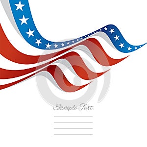 Abstract USA Abstract US flag top left cover vector