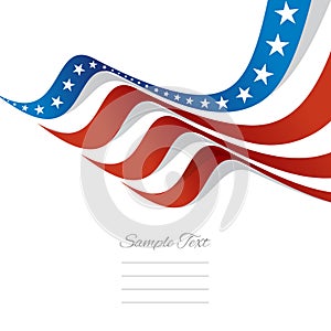 Abstract USA Abstract US flag top right cover vector