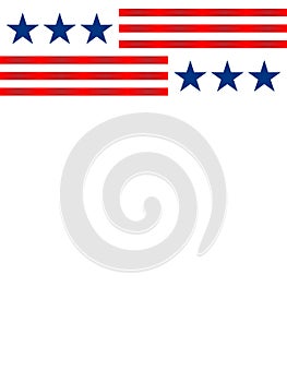 Abstract USA flag ribbon patriotic frame