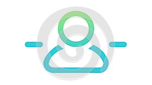 Abstract User Connection Icon for Social Networks, vector design Generative AI