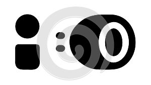 Abstract User Profile or Data Icon, vector design Generative AI