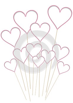 Abstract valentine design with hearts