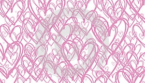 Abstract  Valentine`s day background  with pink hearts  love spring