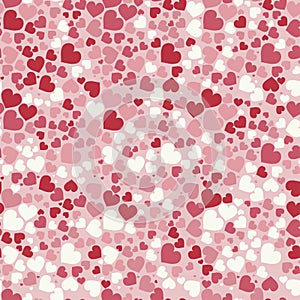 Abstract Valentine`s Day hearts. Seamless background for your design. Vector illustration. Love concept. Cute wallpaper. Good idea