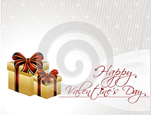 Abstract valentines day background with gift box,