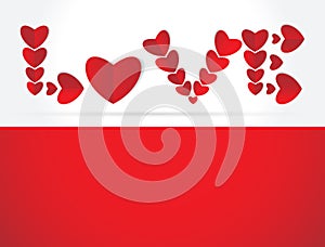 Abstract valentines day background with hearts