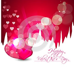 Abstract valentines day background with hearts