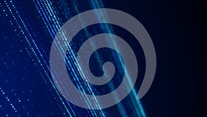 Abstract vanishing texture. The concept of data movement by binary code. Halftone with noise effect and dots. Matrix background on