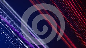 Abstract vanishing texture. The concept of data movement by binary code. Halftone with noise effect and dots. Matrix background on