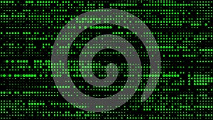 Abstract vanishing texture. The concept of data movement by binary code. Halftone with noise effect and dots. Matrix background on