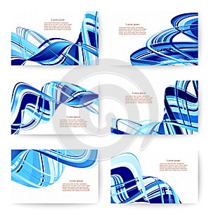 Abstract various business card template or visiting card set.