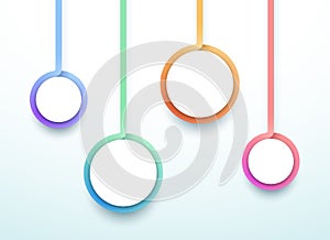 Abstract Vector 3d Colorful 4 Step Circles Infographic