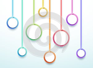 Abstract Vector 3d Colorful 8 Step Circles Infographic