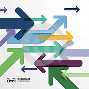 Abstract vector art featuring overlapping arrows