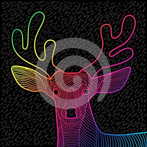 Abstract vector art spectrums lined design