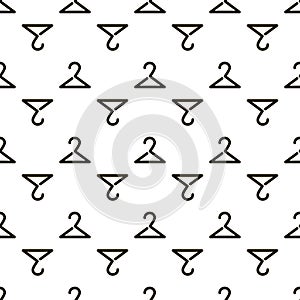 Abstract vector art white gray hanger seamless pattern