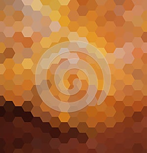 Abstract vector backdrop design with colorful hexagonal honey combs.