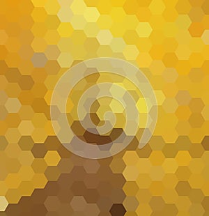 Abstract vector backdrop design with colorful hexagonal honey combs.