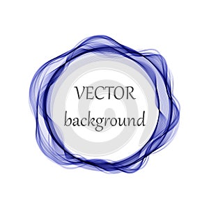 Abstract vector background. Abstract wave circles. Circle frame.