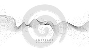 Abstract vector background, black wave for design brochure, website, flyer.