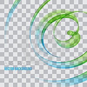 Abstract vector background, blue and green waved lines for brochure, website, flyer design.