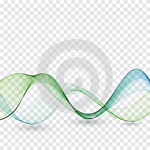 Abstract vector background, blue and green waved lines for brochure, website, flyer design.