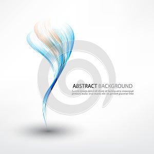 Abstract vector background, blue and green waved lines for brochure, website, flyer design.