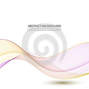 Abstract vector background, blue and green waved lines for brochure, website, flyer design. Transparent smooth wave.