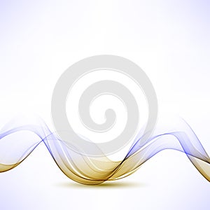 Abstract vector background, blue and green waved lines for brochure, website, flyer design. Transparent wave.