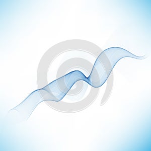 Abstract vector background, blue transparent waved lines for brochure, website, flyer design. smoke wave.